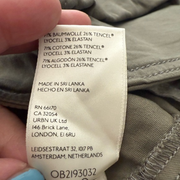 Anthropologie Washed Utility Shorts in Olive - Picture 6 of 7